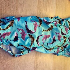 Gymnastics leotard, with dolphins!